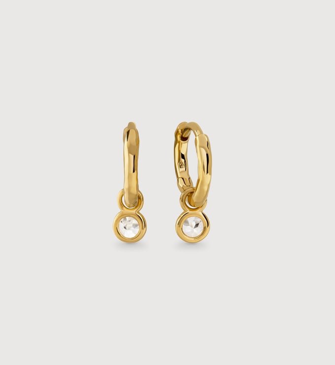 Gemstone Mini Huggie Earrings