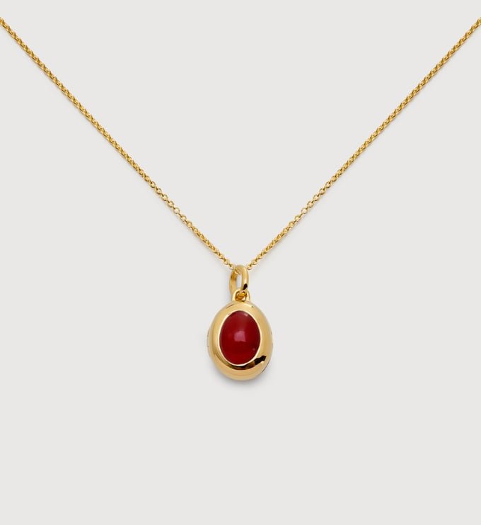 January Birthstone Locket Necklace
